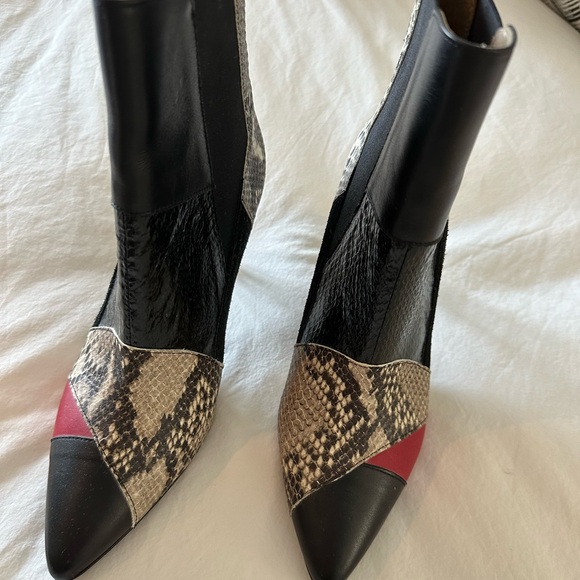 Kalda Snakeskin Ankle Boots - Picture 1 of 4